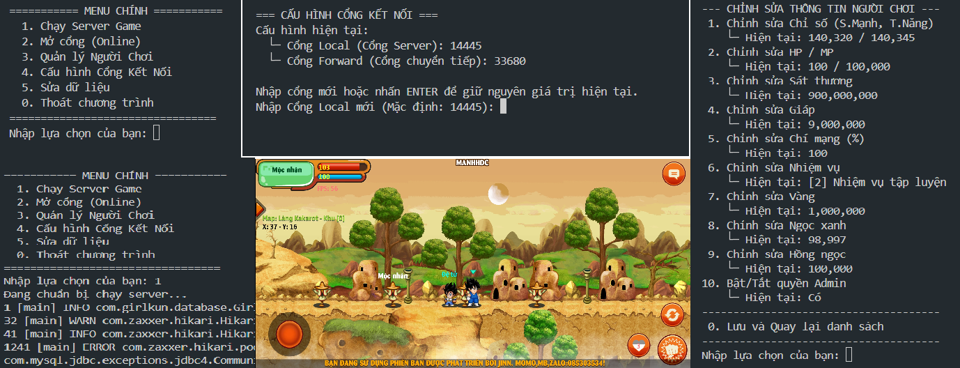 Screenshot menu Jinro trên Termux